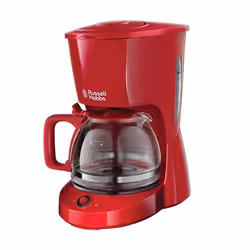 Russell Hobbs Textures, Machine à café filtre, 1,25 L, Café moulu, Rouge
