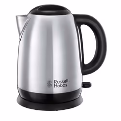 Russell Hobbs Adventure, 1,7 L, 2400 W, Noir, Argent, Plastique, Acier inoxydable, Indicateur de niveau d'eau, Arrêt de sécur ...