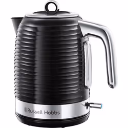 Russell Hobbs Inspire, 1,7 L, 2400 W, Noir, Argent, Plastique, Indicateur de niveau d'eau, Arrêt de sécurité en cas de surcha ...