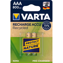 Varta 56813 101 402, Batterie rechargeable, AAA, Hybrides nickel-métal (NiMH), 1,2 V, 2 pièce(s), 800 mAh