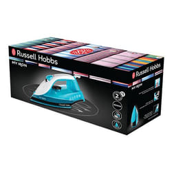 Russell Hobbs 25580-5 Fer à repasser à sec ou à vapeur Semelle en céramique 1800 W Bleu, Blanc