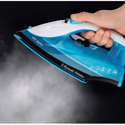 Russell Hobbs 25580-5 Fer à repasser à sec ou à vapeur Semelle en céramique 1800 W Bleu, Blanc