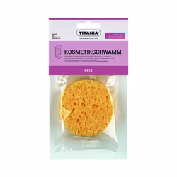 TITANIA Éponge Humide 8cm x2 - 1981, Éponge cosmétique en viscose, diamètre env. 8 cm, 1 cm d'épaisseur, 2 pièces sous sachet