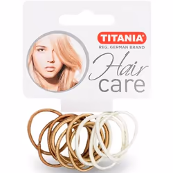 TITANIA 12 Elastiques bruns est un ensemble de petits élastiques à cheveux de haute qualité en brun