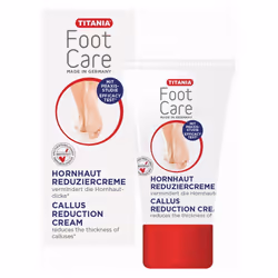 La crème réductrice de callosités Titania permet d'éliminer efficacement les cornes et les callosités. La peau est assouplie  ...