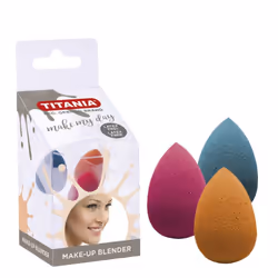 Eponge a fond de teint 
Titania
femme 
Sans latex
3 éponges d'application de maquillage sont moelleuses et douces au toucher, ...