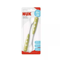 Nuk Cuillère Silicone 6+Mois Verte