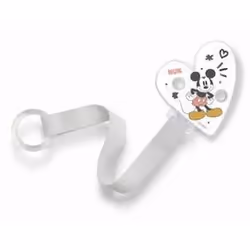 NUKAttache-sucette MickeyX1NUK Disney Mickey Mouse Attache-sucette, pour toutes les sucettes avec ou sans anneau, 1 pièce, bl ...