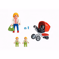 Playmobil City Life Maman avec jumeaux et landau