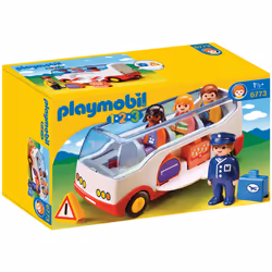 Playmobil 1.2.3 Autocar de voyage, Garçon/Fille, 1,5 an(s), Multicolore, Plastique