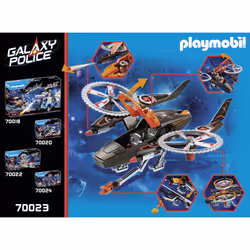 Playmobil Galaxy Police Hélicoptère Et Pirates De L'Espace - Vue supplémentaire 2