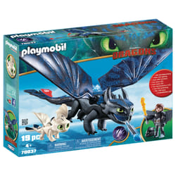 Playmobil Dragons Krokmou et Harold avec bébé dragon