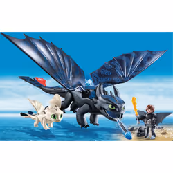 Playmobil Dragons Krokmou et Harold avec bébé dragon - Vue supplémentaire 2