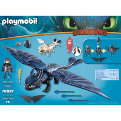 Playmobil Dragons Krokmou et Harold avec bébé dragon - Vue supplémentaire 5