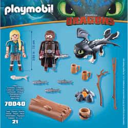 Playmobil Dragons Harold et Astrid avec bébé dragon - Vue supplémentaire 3