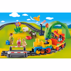 Playmobil 1.2.3 Train avec passagers et circuit