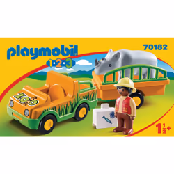 Playmobil 1.2.3 Vétérinaire avec véhicule et rhinocéros - Vue supplémentaire 5