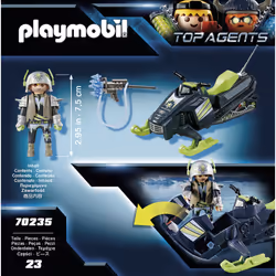 Playmobil Top Agents Rebelle arctique et scooter des neiges