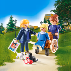 Playmobil Clara avec son père et Mlle Rottenmeier