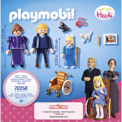 Playmobil Clara avec son père et Mlle Rottenmeier