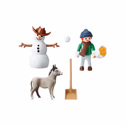 Playmobil La Mèche et Monsieur Carotte en hiver - Vue supplémentaire 3