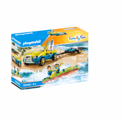 Playmobil FamilyFun Voiture avec canoë, 4 an(s), Multicolore, Plastique