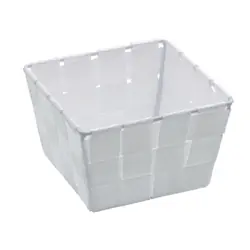 WENKO Adria Mini Panier de rangement Carré Polypropylène (PP) Blanc