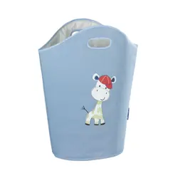 WENKO Kids Gerry panier à linge 24 L Ovale Polyester, Polypropylène (PP) Bleu