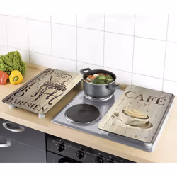 WENKO BISTRO planche à découper pour cuisine Rectangulaire Plastique, Verre trempé, Élastomère thermoplastique (TPE) Beige, Multicolore - Vue supplémentaire 4