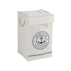WENKO 62002100 panier à linge 77 L Carré Polyester Beige
