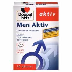 DOPPELHERZ
Aktiv
Men Aktiv
Stimulant libido
Complément Alimentaire
30 Gélules