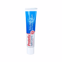 Crème adhésive Protefix® extra forte pour une fixation optimale et un confort tout au long de la journée.
