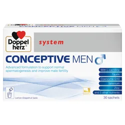 AKTIV DOPPEL HERZ CONCEPTIVE POUDRE DE SUPPLEMENT DE VITAMINES POUR HOMMES 30 SACHETS