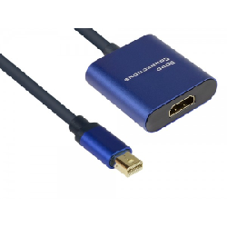 Alcasa MDP-HDMI2 câble vidéo et adaptateur 0,2 m Mini DisplayPort HDMI Noir, Bleu
