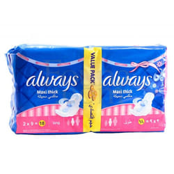 Always Duo Maxi Thick 18Pcs