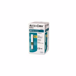 ACCU-CHEK Active BANDELETTES vous permet d'avoir: Des mesures précises Résultats optimaux et rapides Boite de 25 bandelettes
