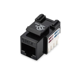 CAT 6 Keystone Jack, unshielded RJ45 to LSA, color black (DN-93601)