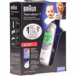 Braun ThermoScan 7 Détection arrière Blanc Oreille