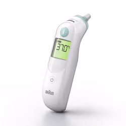 Braun ThermoScan 6, Thermomètre par contact, Blanc, Oreille, Boutons, °C, LCD