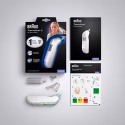 Braun ThermoScan 6 Thermomètre par contact Blanc Oreille Boutons