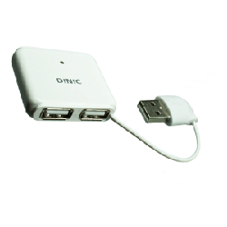 DINIC USB-HUB4 hub & concentrateur USB 2.0 480 Mbit/s Blanc