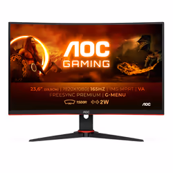 AOC G2 C24G2AE/BK, 59,9 cm (23.6"), 1920 x 1080 pixels, Full HD, LED, 1 ms, Noir, Rouge