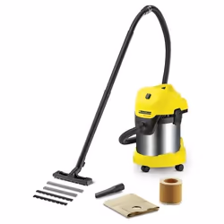 Kärcher WD 3 Premium, 1400 W, Aspirateur sans sac, Sec&humide, Sans sac, 17 L, Noir, Jaune