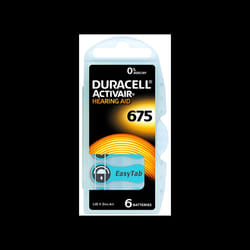 6x Piles DURACELL Pour Appareils Auditifs ZA 675
