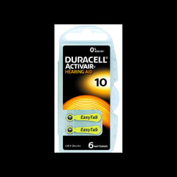 6x Piles DURACELL Hearing Aid ZA 10