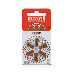 6x Piles MAXELL Auditifs 312 AID