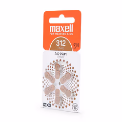 6x Piles MAXELL Auditifs 312 AID