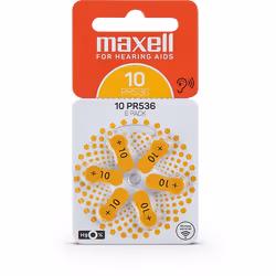 Piles MAXELL Auditifs 10 AID - Nombre de Piles: 6 Piles - Format de piles: Bouton - Tension 1.45 V - Technologie de batterie  ...