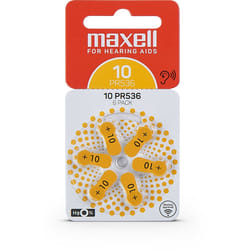 6x Piles MAXELL Auditifs 10 AID