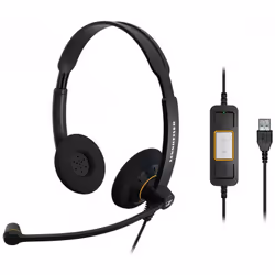 Micro casque bureaux Sennheiser SC 60 USB ML - Fréquence audio (micro): 150Hz-6800 Hz - Fréquence audio (casque): 60Hz-16000  ...